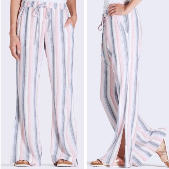 Anthropologie Pants - Anthro Cloth & Stone Wide Stripe Pants w/ Slits